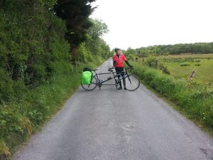 Across a two lane road in Ireland